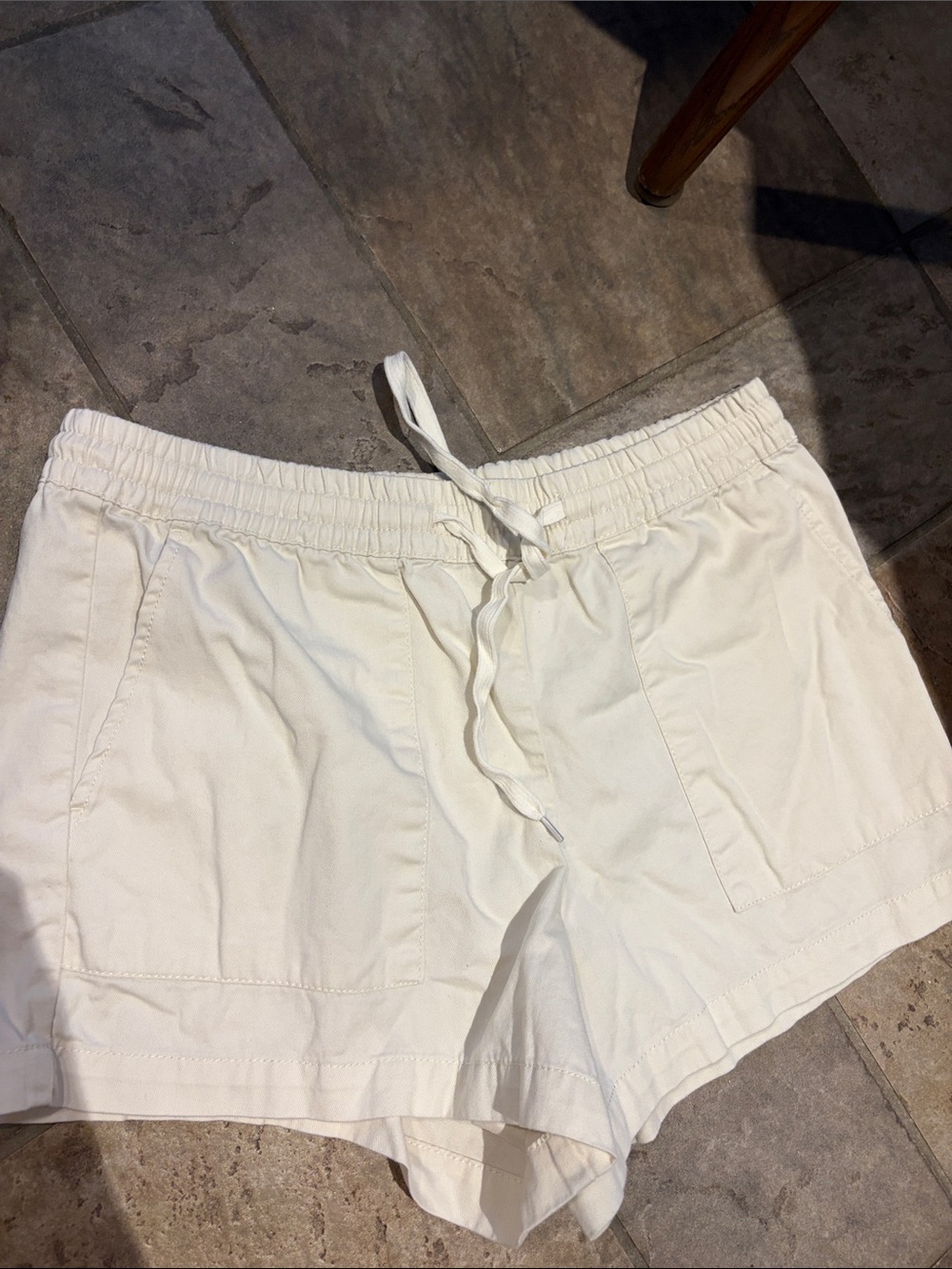 Hurley Women's Cream Drawstring Athletic Shorts